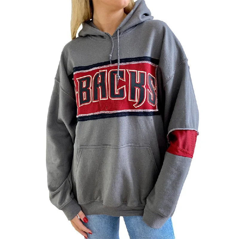 Arizona Diamondbacks Unisex Hooded Sweatshirt Hoodie with Button Placket Classic Preppy Arizona Diamondbacks Unisex Hooded Sweatshirt Hoodie with Button Placket Classic Preppy