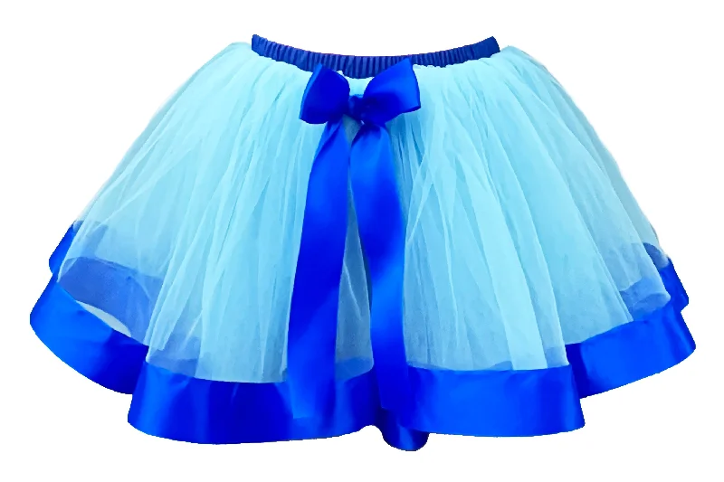 Baby Blue Wide Ribbon Tutu Skirt a-line skirt cut