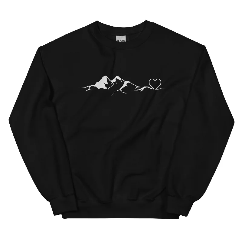 Bergverliebt - Sweatshirt (Unisex) Hoodie with Hem Fringe Bohemian Relaxed