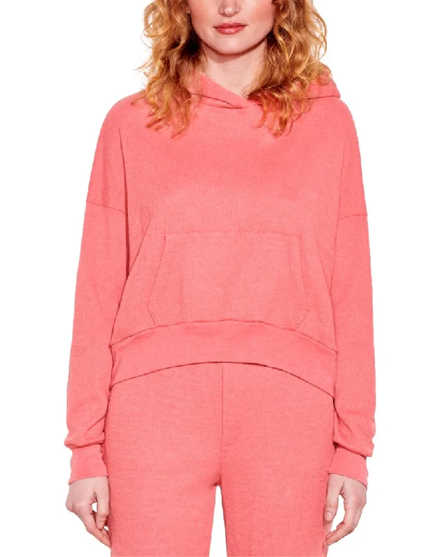 Sundry Thermal Pocket Hoodie Sweatshirt Hoodie with Patch Decorative Personalized