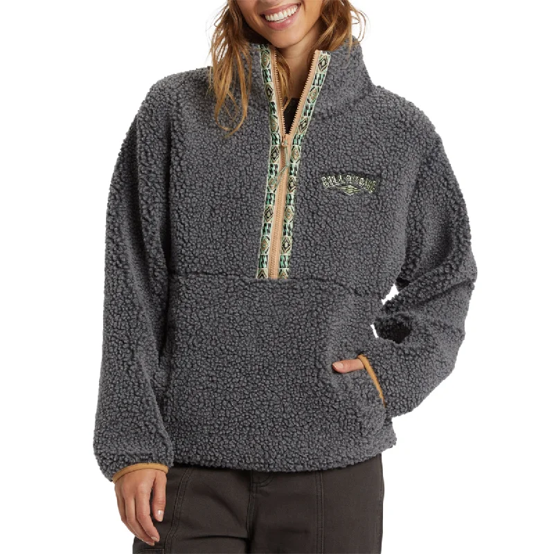 Billabong Women's Horizon Half-Zip Fleece Pullover Sweatshirt Hoodie with Color Block Contrast Stylish