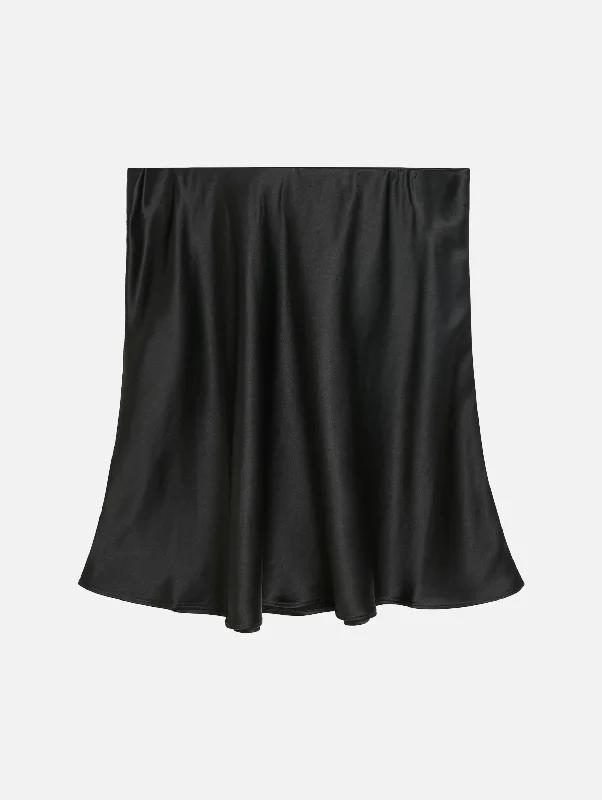 Bobbas Mini Skirt in Black chiffon skirt airy