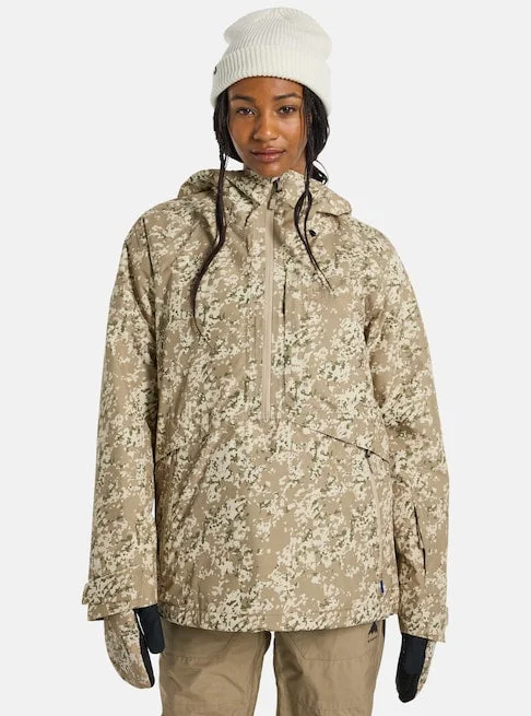 BURTON GORE PILLOWLINE ANORAK WOMEN'S JACKET Knit Fabric Woven Fabric Fleece Fabric