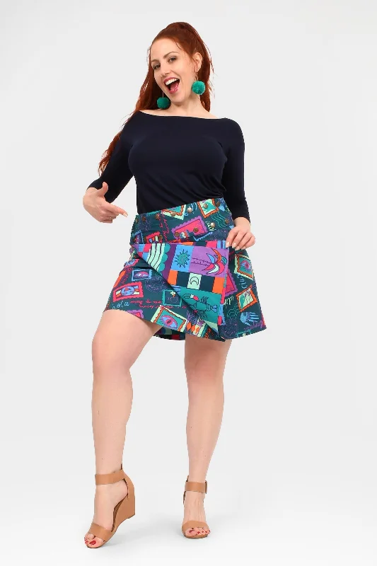 Aluula Short Reversible Button Skirt relaxed fit skirt