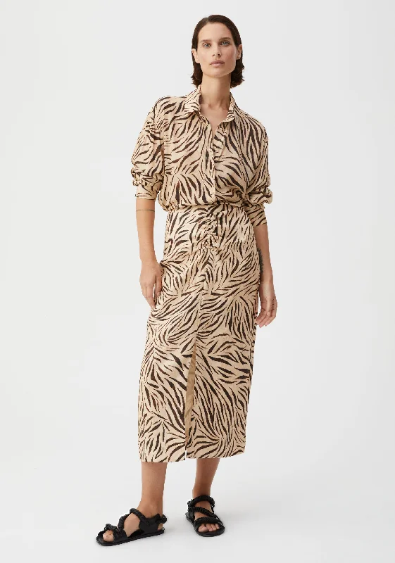 Christel Linen Skirt_Print summer skirt style