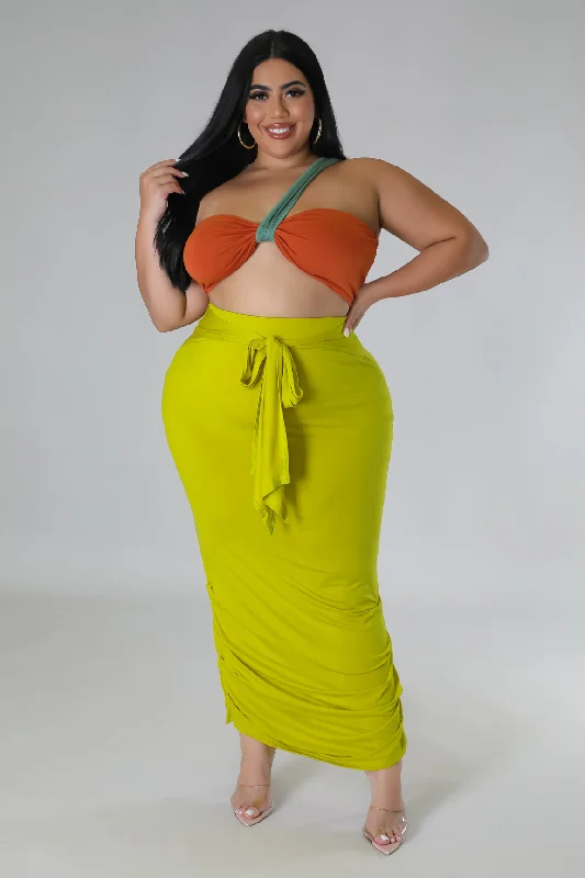 Anya Skirt Set linen skirt breathable
