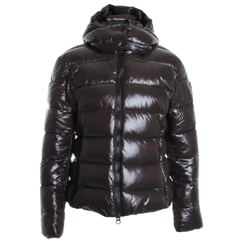 Cosmary Hooded Puffer Jacket Welt Pockets Slit Pockets Flap Pockets