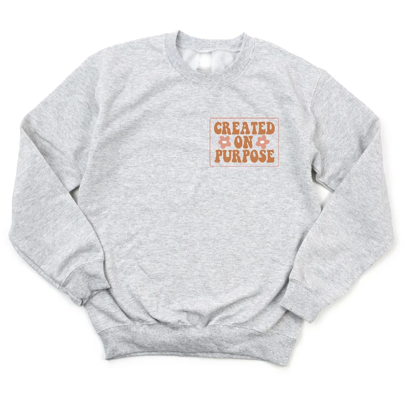 Created on Purpose Unisex Sweatshirt Hoodie with Oversized Fit Loose Comfortable