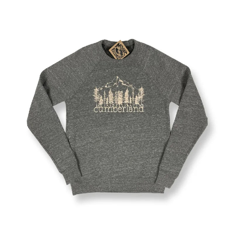 Cumberland Print Crew Neck Sweatshirt Hoodie with Double Zipper Versatile Adjustable Cumberland Print Crew Neck Sweatshirt Hoodie with Double Zipper Versatile Adjustable