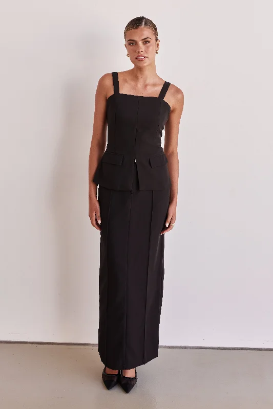Daine Maxi Skirt (Black) cashmere skirt fine
