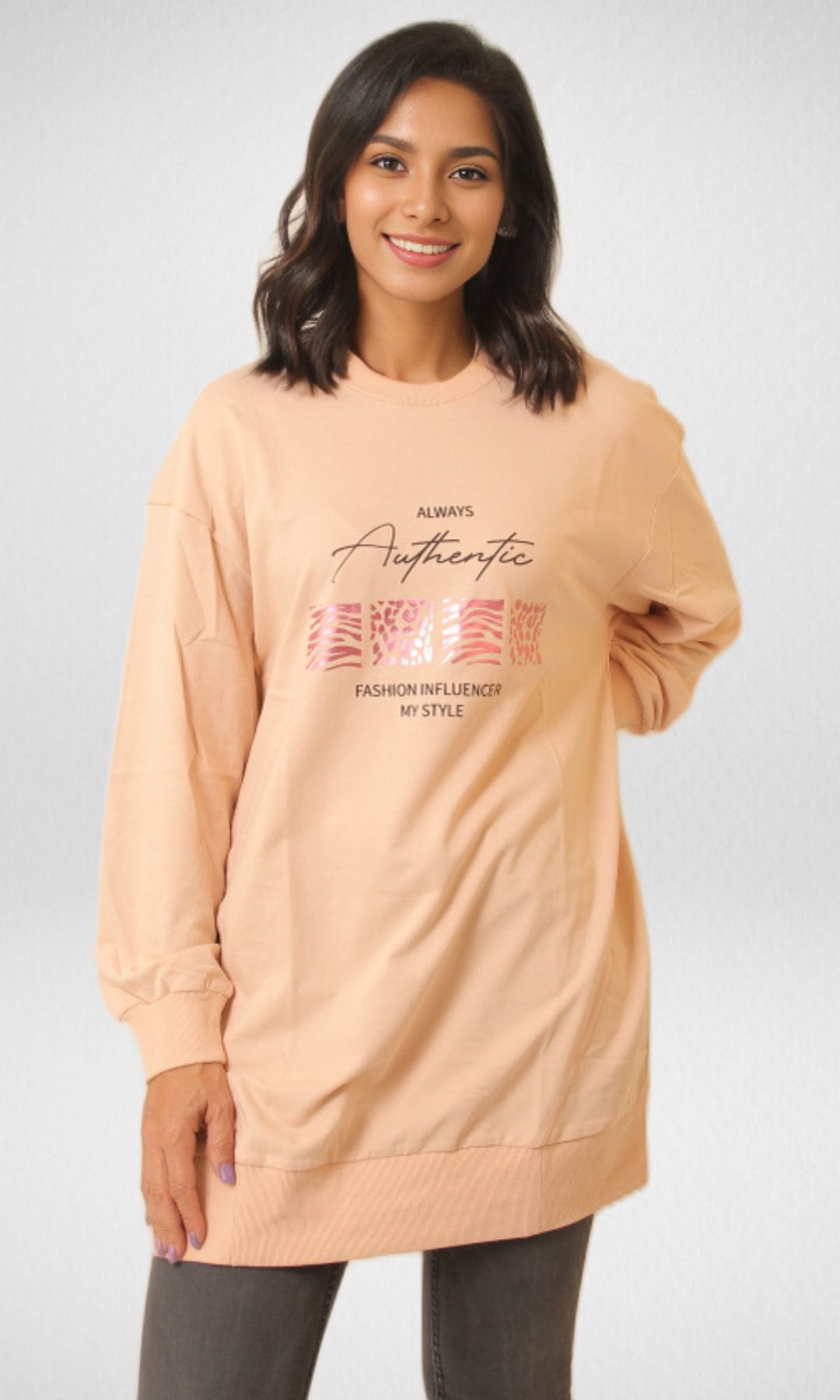 DEFACTO - Long Sweatshirt ( Simone) Hoodie with Gradient Ombre Colorful