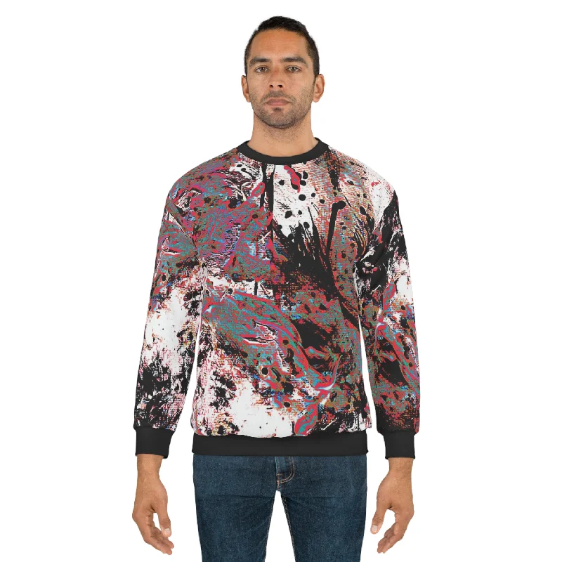 "Dreamy Love" (Cosmic Fusion - Persimmon II) - Unisex Sweatshirt (w/out heart) Hoodie with Camouflage Military Edgy