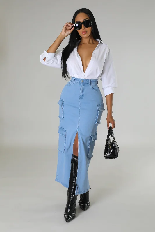 Ellyssa Skirt ribbed skirt waist