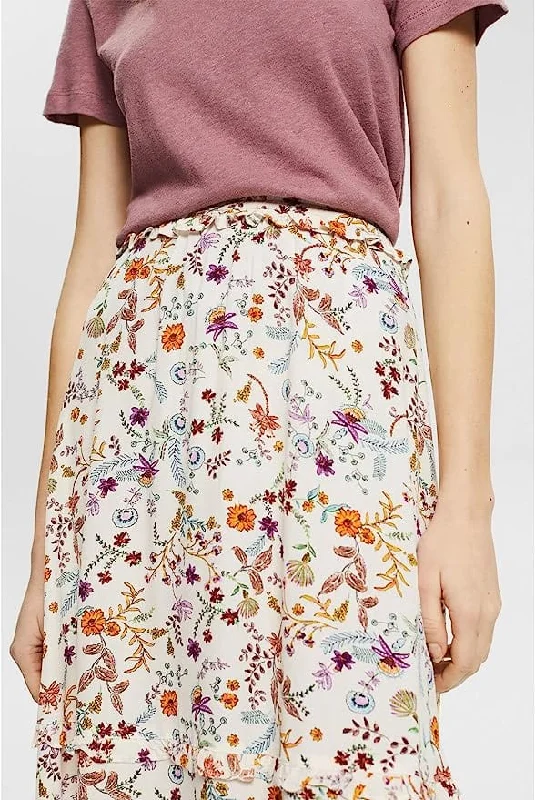 ESPRIT Women's Georgette Skirt - 042ee1d314 linen skirt airy