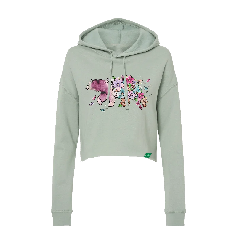 Filled With Love Women's Crop Hoodie Hoodie with Cuffed Sleeves Snug Secure