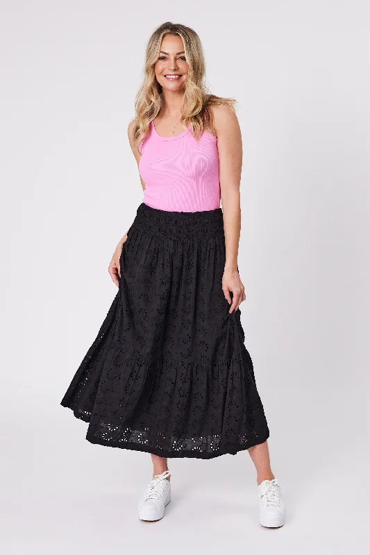 Gloss by Shine On Thalassa Broderie Skirt casual skirt length