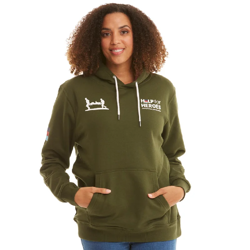 Combat Green Heritage Pullover Hoody Hoodie with Cropped Fit Short Trendy