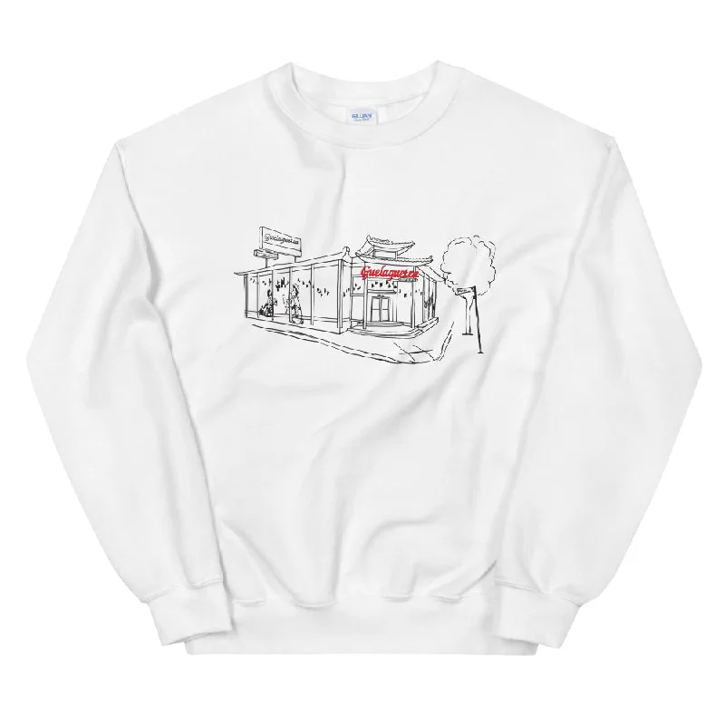 Guelaguetza Building Sweatshirt Hoodie with Hem Ribbing Snug Secure