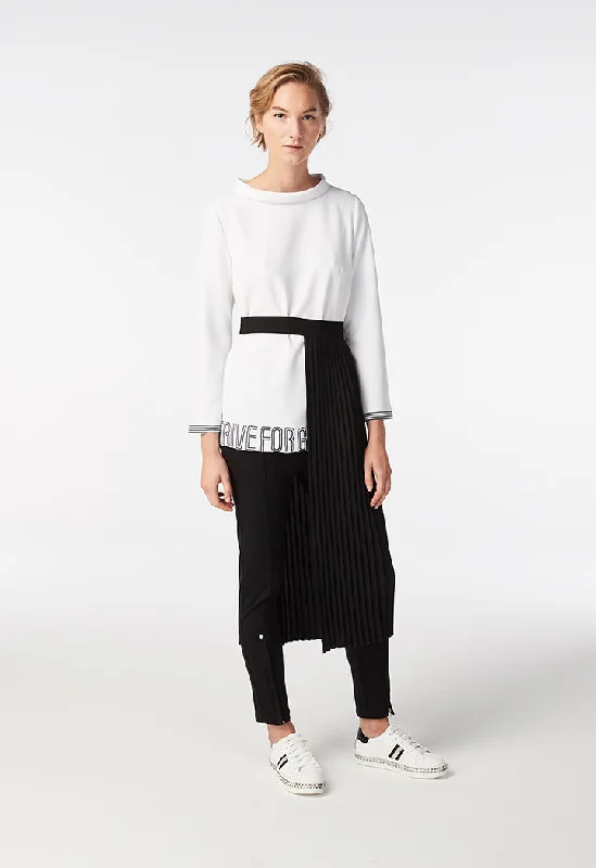 Half Pleat Skirt leather skirt refined