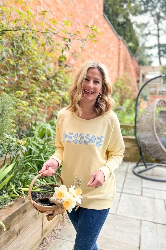 Hope Sweatshirt Hoodie with Hem Drawcord Adjustable Customizable