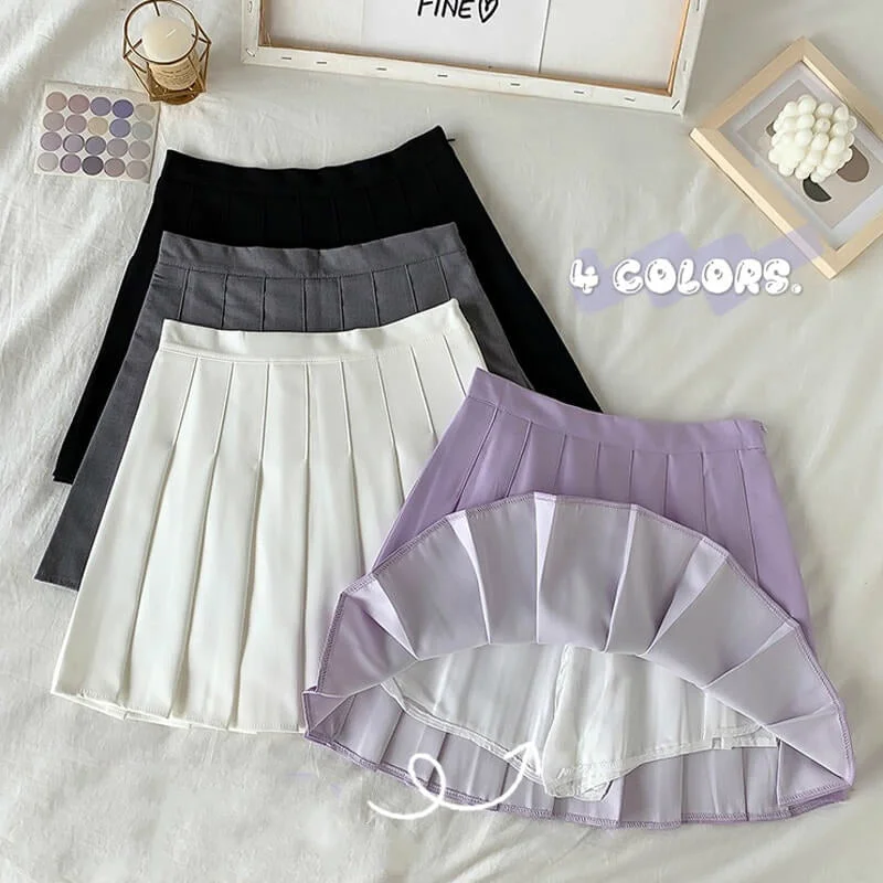 INS HOT PASTEL PLEATED SKIRT BY60304 maxi skirt elegant