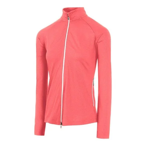Island Green Womens/Ladies Embossed Full Zip Jacket A-Line Jacket Boat Neck Shawl Collar