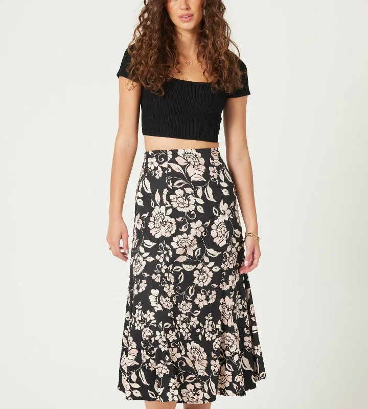 LA SALLE MIDI SKIRT low waist skirt