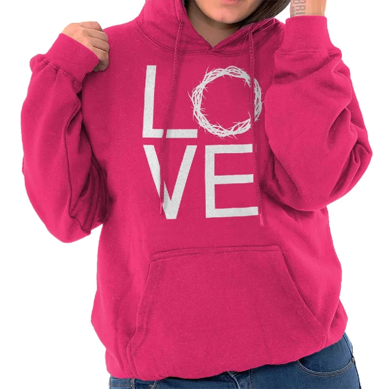 Love Hoodie Hoodie with Stripes Bold Sporty