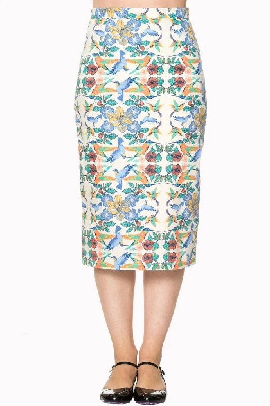 Mandala Pencil Skirt leather skirt bold