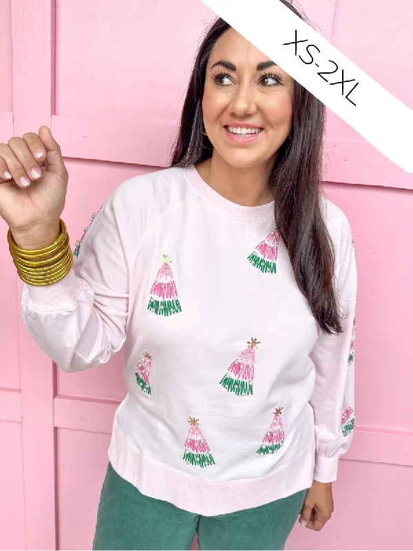 Mary Square | Katie Trees Sweatshirt Hoodie with Half-Zip Sporty Casual