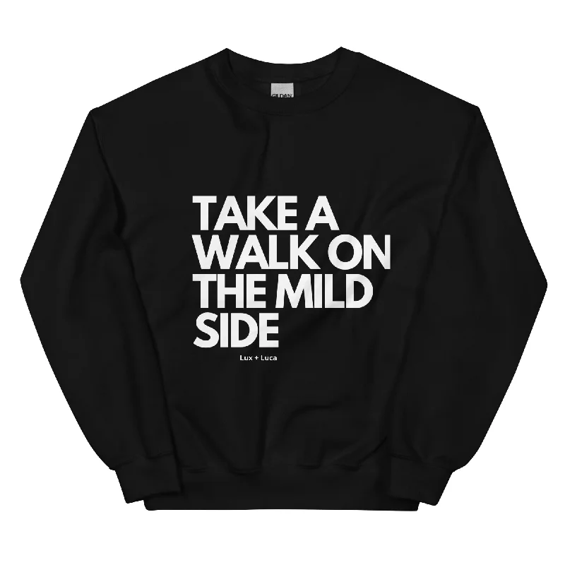 Mild Side Unisex Sweatshirt Hoodie with Elastic Cuffs Stretchable Comfortable