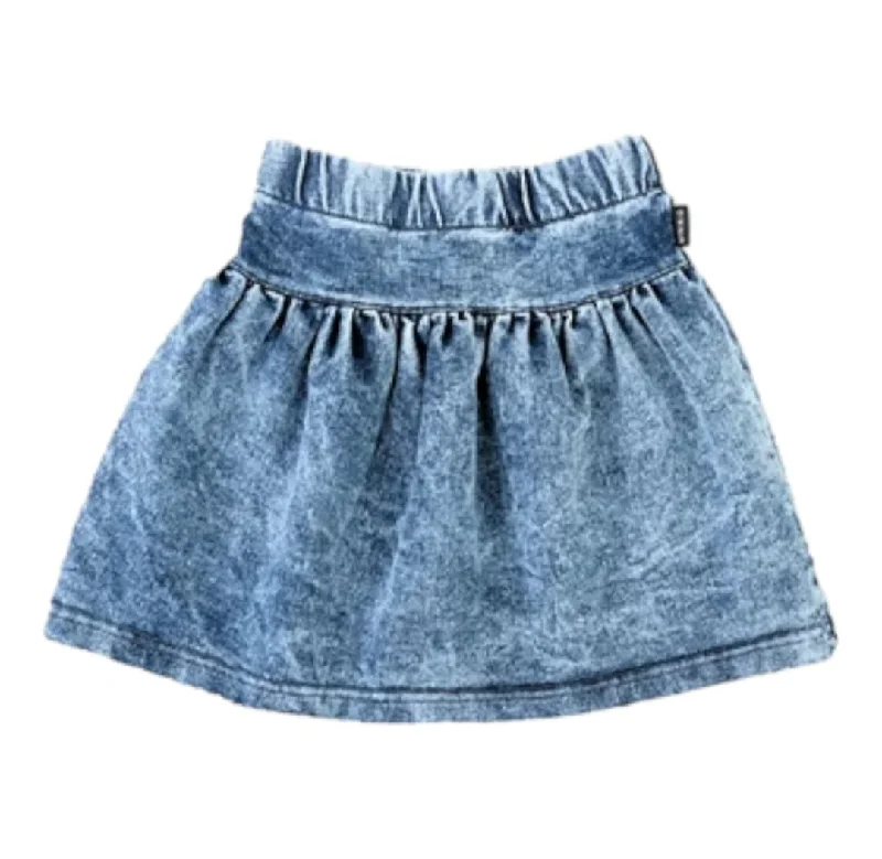 MINIKID LIGHT BLUE DENIM SKIRT velvet skirt luxury