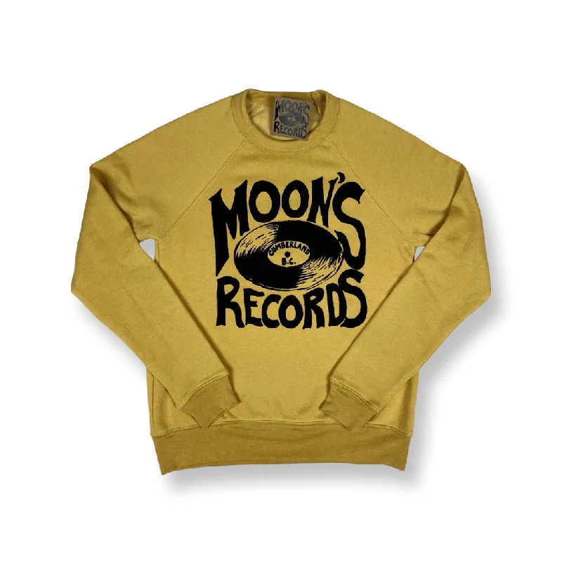 Moon's Records Crew Neck Sweatshirt Hoodie Jacket Zipper Layering