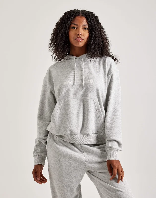New Balance Sport Essentials French Terry Logo Hoodie Hoodie with Typography Text Message