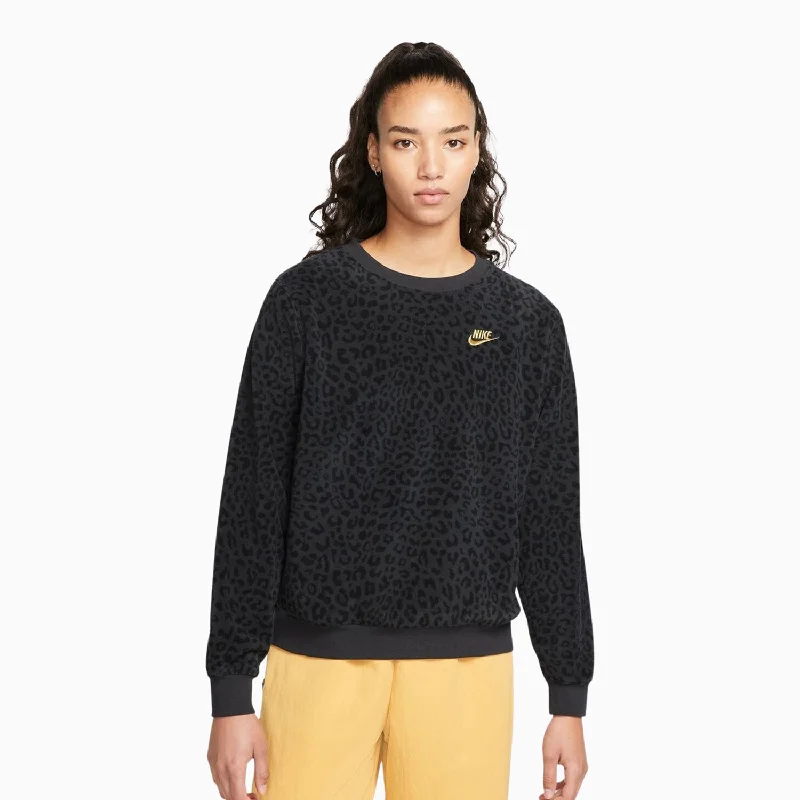 Women's Sportswear Crew Neck Sweatshirt Hoodie with Front Slit Layering Stylish