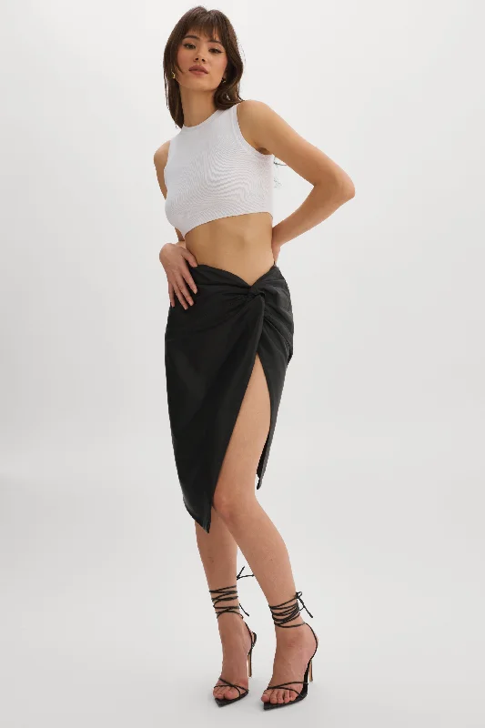 NUBIA | Leather Sarong Skirt leather skirt sleek
