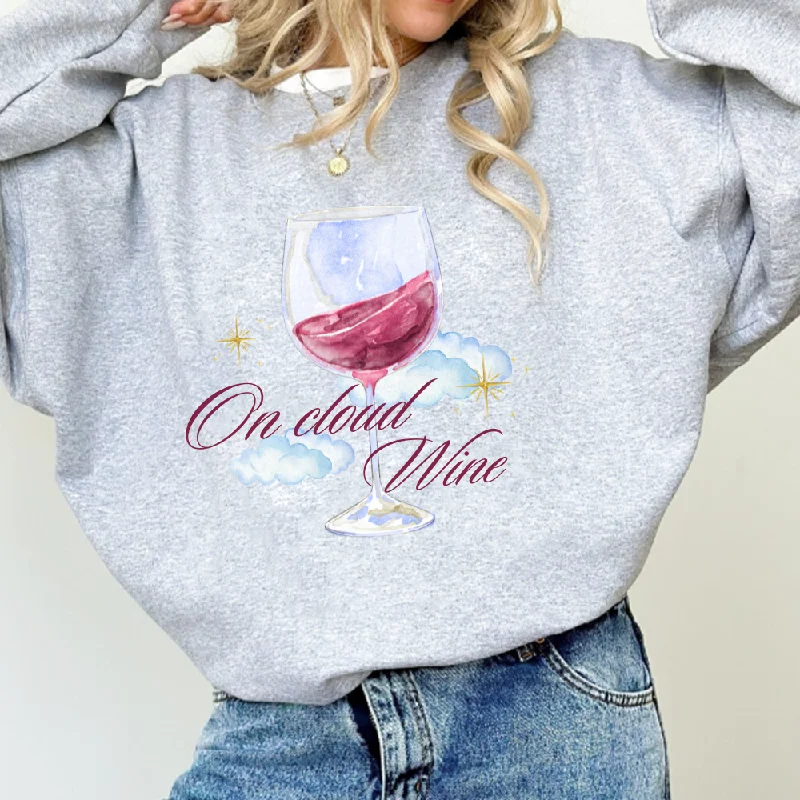 On Cloud Wine Women's Sweatshirt Hoodie with Thumb Holes Functional Cozy