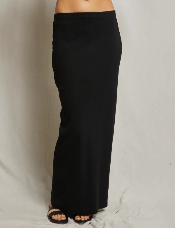 Aja Blondie Skirt, True Black velvet skirt rich