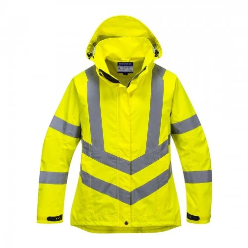 Portwest Womens/Ladies Rain Hi-Vis Breathable Jacket Elasticated Jacket Padded Jacket Insulated Jacket