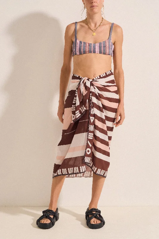 Reeshma Beach Sarong midi skirt versatile