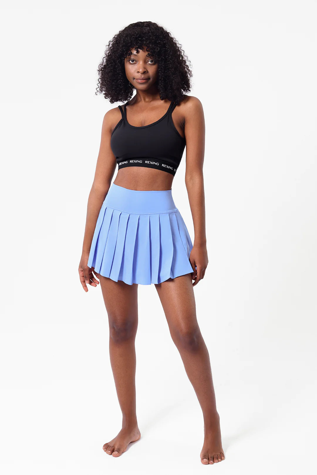 [Rexing x Peiliee Sport] Tennis Girl Breathable Tennis Skirt with Inner Shorts and Pockets linen skirt airy