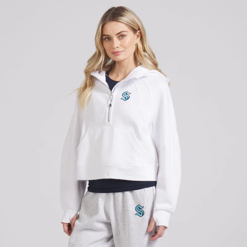 Seattle Kraken lululemon Scuba Oversized White Half Zip Hoodie Hoodie with Frayed Bohemian Relaxed Seattle Kraken lululemon Scuba Oversized White Half Zip Hoodie Hoodie with Frayed Bohemian Relaxed