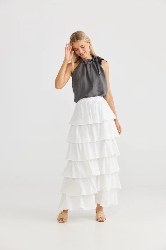 Shanty - SH23168-1 Neopolitan Skirt button skirt front