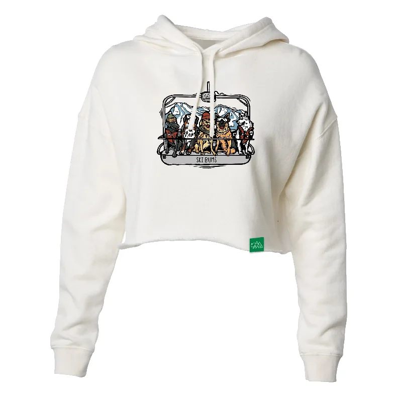 Ski Bums Women's Crop Hoodie Hoodie with Slim Fit Tailored Modern