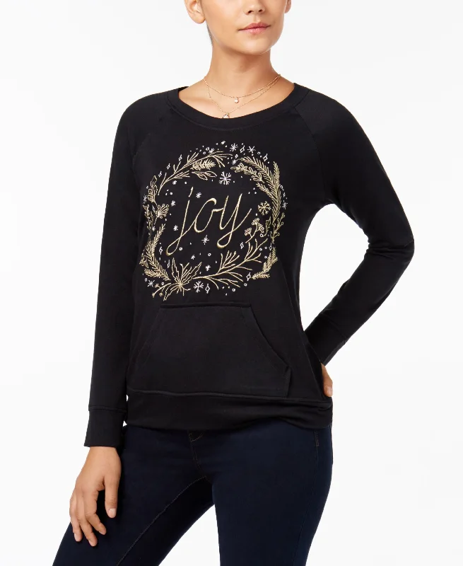 Style & Co Petite Embroidered Sweatshirt Hoodie with Set-In Sleeves Structured Classic Style & Co Petite Embroidered Sweatshirt Hoodie with Set-In Sleeves Structured Classic