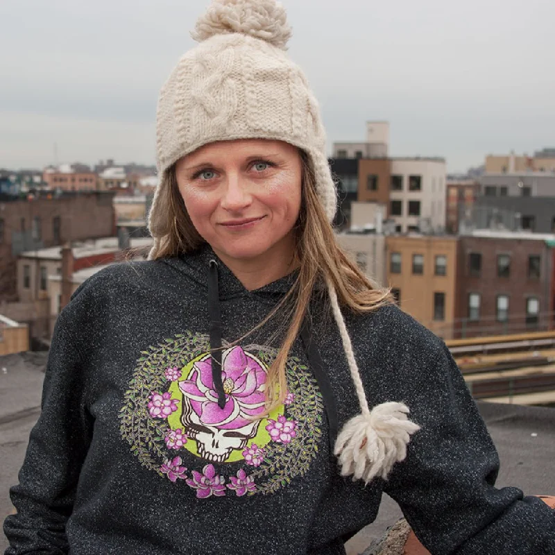 Grateful Dead Sugar Magnolia Steal Your Face Women's Glitter French Terry Hoodie Hoodie with Toggle Buttons Decorative Unique Grateful Dead Sugar Magnolia Steal Your Face Women's Glitter French Terry Hoodie Hoodie with Toggle Buttons Decorative Unique