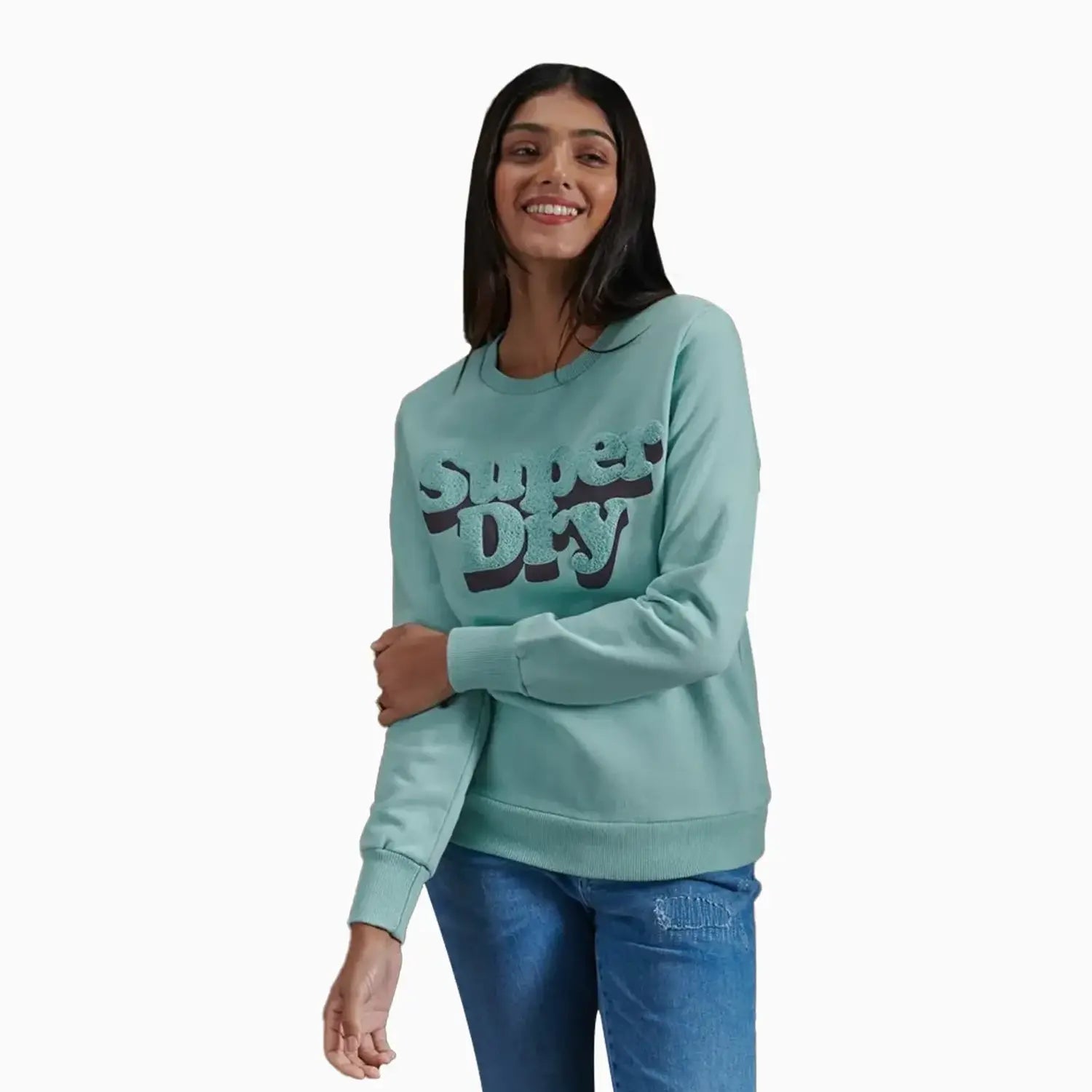 Women's Chenille Shadow Sweatshirt Hoodie with Drop Shoulder Relaxed Streetwear