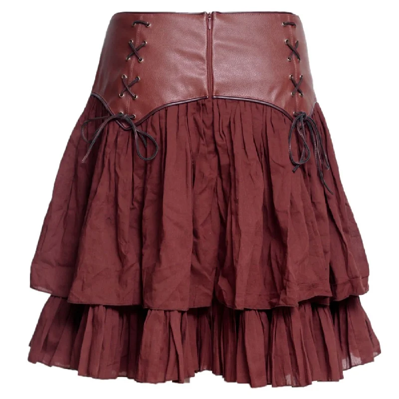 Taaveti Knee Length Skirt leather skirt sleek