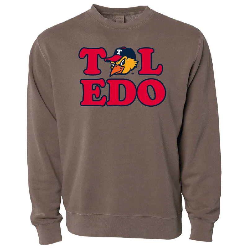 Toledo Mud Hens Collins Toledo Head Crewneck Sweatshirt Hoodie with Hem Embroidery Detailed Premium Toledo Mud Hens Collins Toledo Head Crewneck Sweatshirt Hoodie with Hem Embroidery Detailed Premium