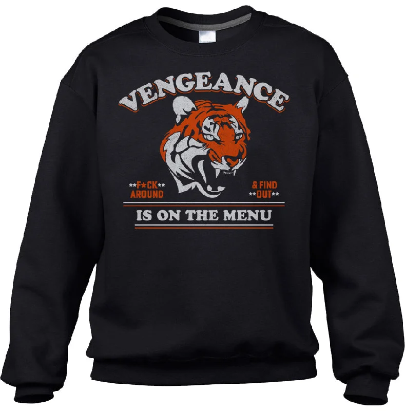 Unisex Vengeance is On The Menu Sweatshirt Hoodie with Puffed Sleeves Voluminous Trendy Unisex Vengeance is On The Menu Sweatshirt Hoodie with Puffed Sleeves Voluminous Trendy